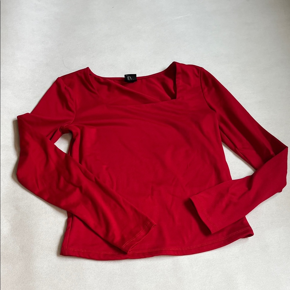 Art Class Vibrant Red Long Sleeve Tee